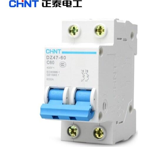 CHINT DZ47-60 C60 2P 60A Household miniature Circuit Breaker
