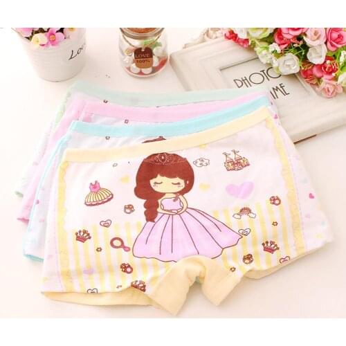 Baby Girl Kids Cotton Soft Cartoon Princess Shorts Breathable Underwear Panties