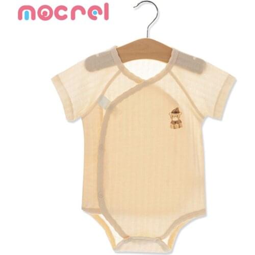 Boy Baby Sleepwear Baby Romper Suit Summer Short-Sleeved Garment Air Bubble Bag Fart Cotton Thin Triangle Clothing Climb Clothes