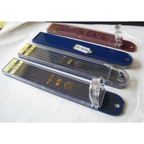 2mm mechanical pencil leads refill 1 dozen 5B 4B 3B 2B B HB H 2H 3H 4H Black Blue Red automatic propelling lead holder No.1163