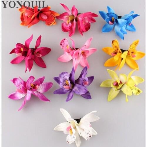 Fashion Flower Hairgrips Wedding Accessories Corsage Orchid Flower Hair Clip Hair Pins Hair Ornaments Party Fascinator SYBB123