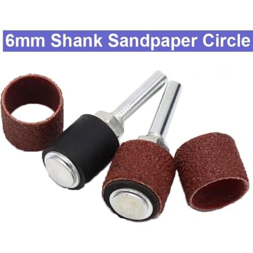 6mm Shank Sandpaper Circle Drum Sanding Kit Sanding Bands For Dremel Accessories Rotary Tool Nail Drill Bit Abrasive Tool