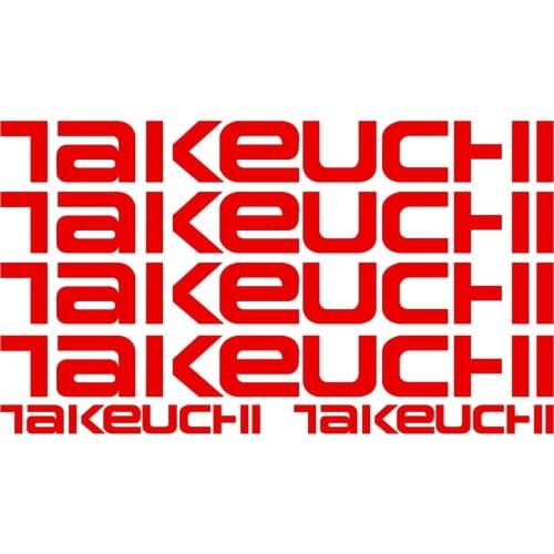 For takeuchi XL aufkleber sticker bagger excavator 6 Sticker Car Styling