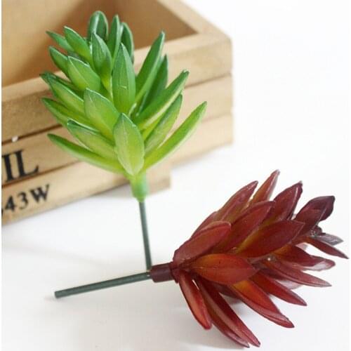 Phenovo Pair Artificial Succulents Real Touch Faux Flower Foliage Cactus Home Garden Outdoor Decorative Plant