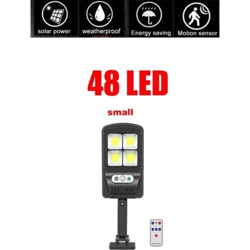 Tabular oblong 48 LED Solar Lamp Outdoor Recharged Motion Sensor led Waterproof Solar Light Garden Street Wall Spotlight remote