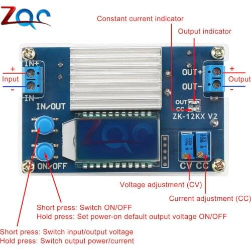CC CV Buck Converter DC-DC 5.3-32V to 1.2-32V 12A 160W Step Down Power Supply Module Voltage Regulator LCD Transformer with Case