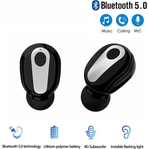 S9 Mini 5.0 Bluetooth Earphones Sport Gaming Headset with Mic Wireless headphones Handsfree Stereo Earbuds For Xiaomi All Phones