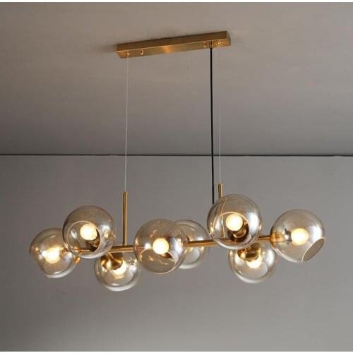 Nordic Loft Glass Ball Pendant Lights Creative Molecule Design Winehouse Living Room Kitchen Bar E14 Hanging Light Fixtures