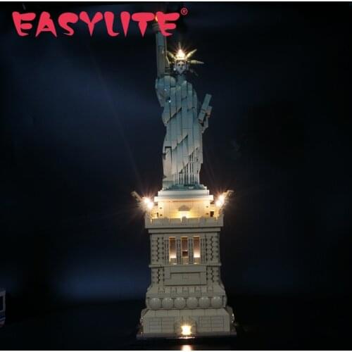 LED Light Set For 21042 Architecture Statue of Liberty Compatible With 17011 1202 Lighting Kit Building Block Not Include Model