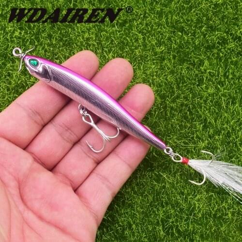 Sinking Hard Fishing Lure Floating Pencil Spinnerbait Whopper Plopper spoon life-like Spinner Bait Feather Hooks with Propeller
