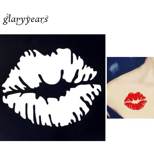 Hot 1pc Body Art Airbrush Painting Health Tattoo Stencil Sexy Woman Lip Small Henna Indian Waterproof Tattoo Sticker Stencil G16