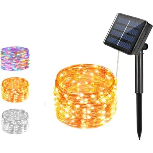 LED Outdoor Solar Lamp String Lights 100/200 LEDs Fairy Holiday Christmas Party Garland Solar Garden Waterproof 10m 20m Decor