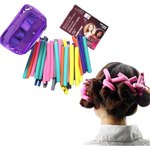 Magic Hair Curler Rollers 42pcs/set 7 Styles Spiral Foam Bendy hair curling flexi rods drop shipping