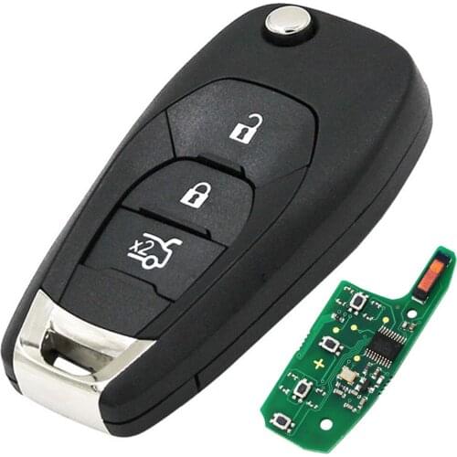 XRSHKEY 2PCS 3 Buttons Remote Car Key 434/315mhz with 7941 Chip for Cruze Aveo 2014-2018