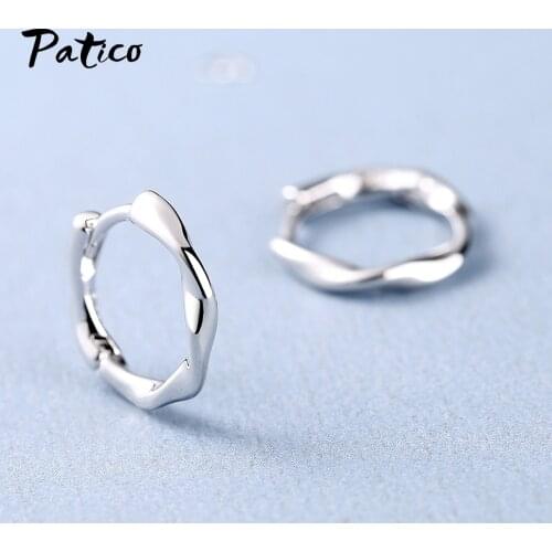 925 Sterling Silver Vintage Hoop Earrings For Women Girls Party 2021 Trend Valentines Day Gift Fashion Jewelry Wholesale