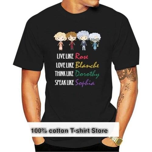 The Golden Girls Live Like Rose Love Like Blanche G200 Black Cotton T-Shirt Men