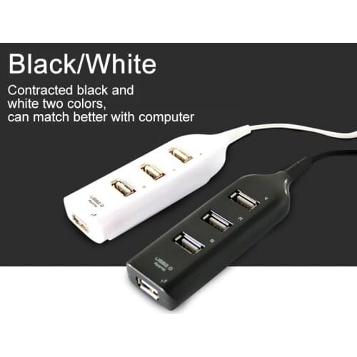 2 Colors 4-Port USB Hub Drive-Free ABS Material Extender Supports WINDOWS 98\2000\XP\200 Suits Scanners Digital Cameras
