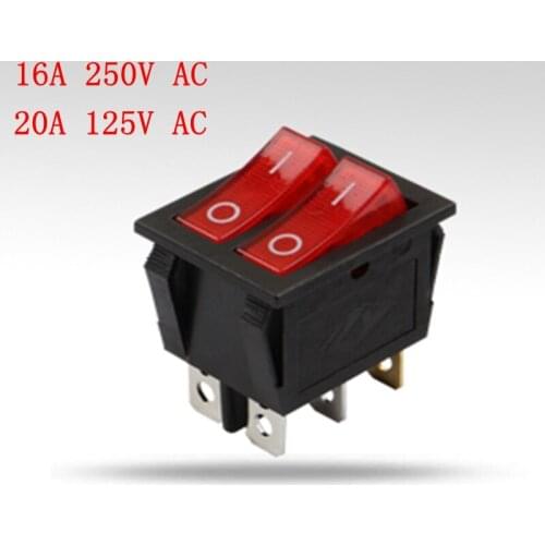 2PCS/lot (Double red and green with lights 2 files 6 feet) rice / hot pot electric billet heater oil tanker switch