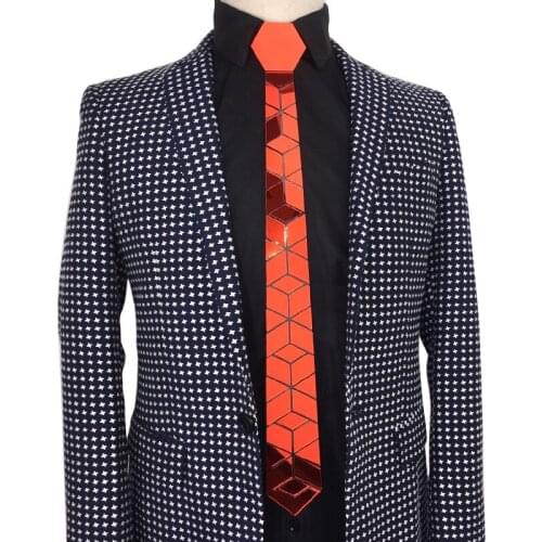 2018 New Fashion Candy Red Plexigalss Skinny Acrylic Gift Neck Tie Thanksgiving Christmas Gift Wedding Accessory Stage Show