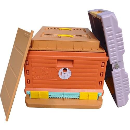 2021 Luxury 1 Layer Insulation Plastic Beehive, Super Solid Langstroth Beehive 10 Frames Plastic Beehives Top Bee Feeder