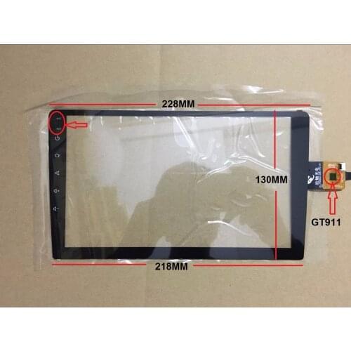 228*130 MM new 9 inch Capacitive touch screen IC:GT911 6pin or 12 pin for car android navigation touch panel
