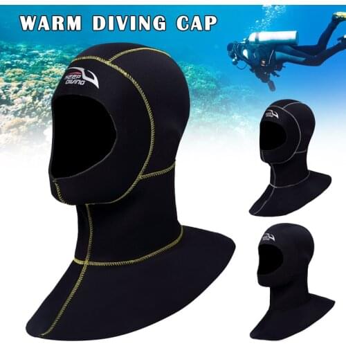 3MM Neoprene Scuba Diving Hood with Shoulder Wetsuit Hood Snorkeling Hat Headgear &T8