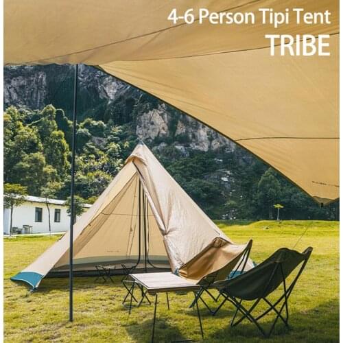 3F UL GEAR Tribe Pyramid Tipi 4-6 Person Big Hot Tent Large Outdoor Windproof Waterproof Family Camping and Hiking Tents