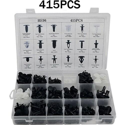 415pcs Set Car Push Retainer Pin Rivet Trim Fasteners Clip Panel Moulding Kit 100% Brand New And High Quality