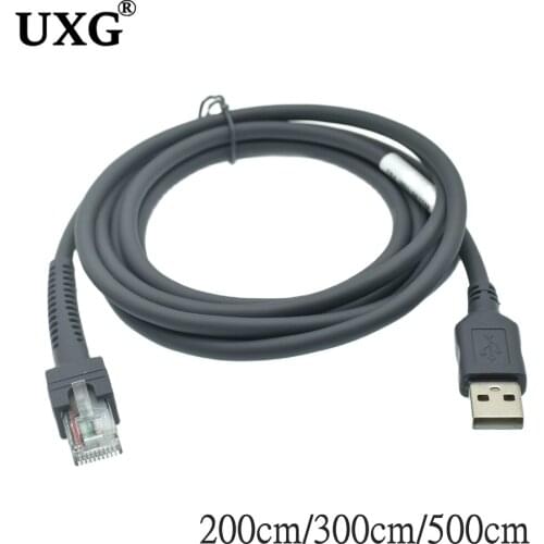 5M 3M USB to RJ48 RJ50 Scanner data cable for LS2208 LS1203 LS2208/AP LS4008I LS7808 DS3400 for Zebra Xunbao Motorola Honeywell