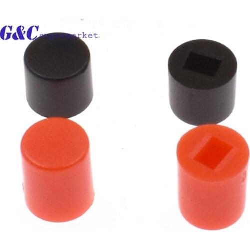 50PCS 6-Pin Push Tactile Switch 7x7/8x8mm Cap On-Off DIP no lock/Self-locking