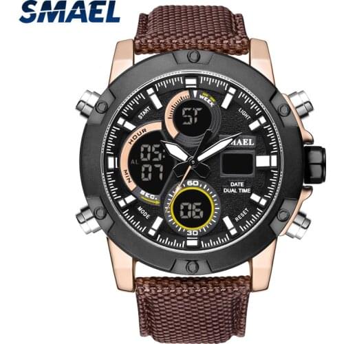 Analog Digital Men Sport Watches Waterproof relogio Alarm Alloy Clocks Men Watches Big Dial 1325 LED Quatz Wristwatches Bracelet
