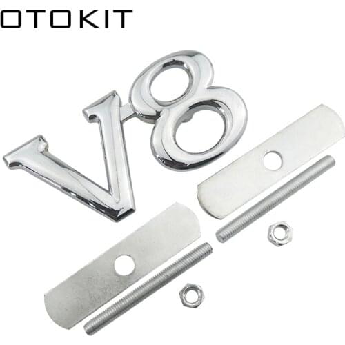 Car Styling Metal V8 Car Front Grille Emblem Badge For Ford Chevrolet Dodge Skoda Volkswagen SEAT BMW Fiat Toyota Infiniti