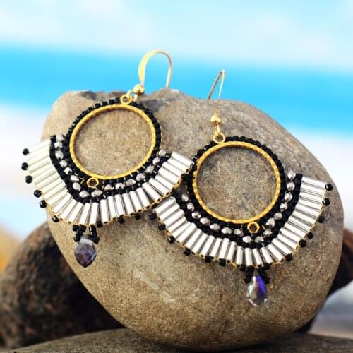 Bohemian Women Earrings Bling Crystal Dangle Chandelier Earring Bold Fashion Jewelry Bijoux Dropshipping