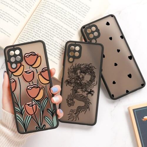 For Samsung A52 Case Matte PC Case For Samsung A32 A51 A71 A12 A50 A21S A72 A42 A31 Phone Protection Cover Twelve Constellations