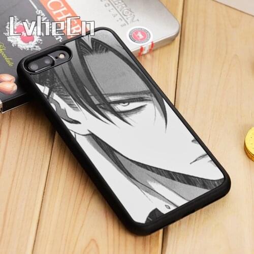 LvheCn Levi Attack on Titan Shingeki no Kyojin Phone Case Cover For iPhone 5 6 6s 7 8 plus 11 12 Pro X XR XS max Samsung S7 edge