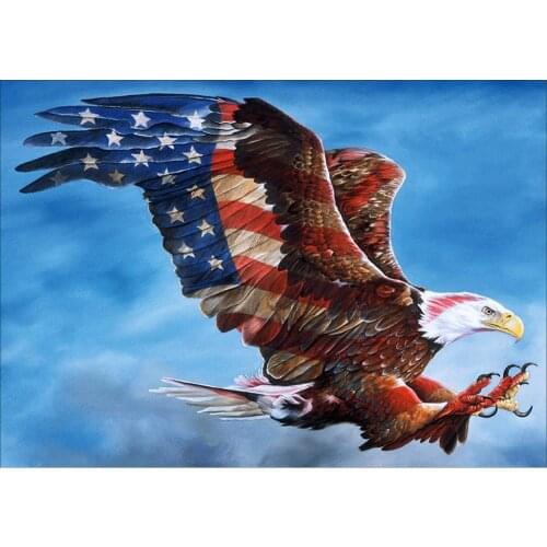 DIY Diamond Painting US eagle Cross Stitch Full Drill 3D Diamond Embroidery Craft Kits Wall Sticker Home Decor independence Gift