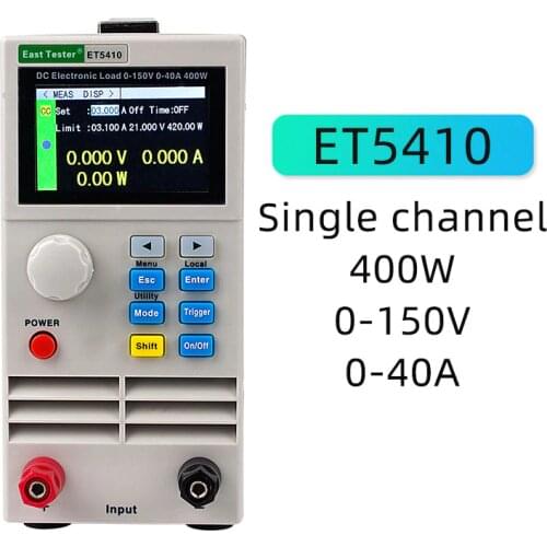 ET5410/ET5411/ET5420 Electrical Load 150V/500V 40A/15A 400W Professional Programmable Battery Tester Digital DC Load Meter