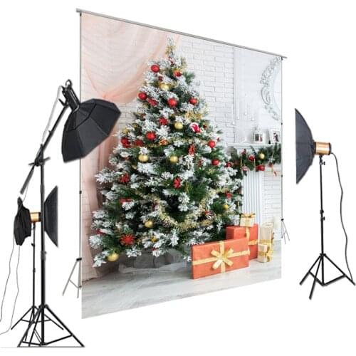 HUAYI Photography Backdrops Christmas Tree Christmas Gift Backgrounds For Photo Studio Christmas XT-7280
