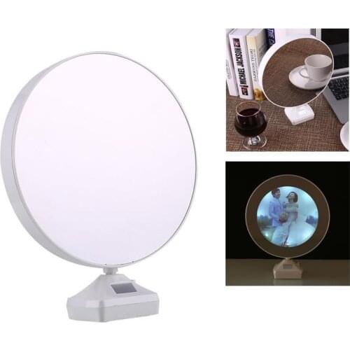 Photo Frame Cosmetic Mirror LED Light Plastic Plastic Ornaments Creation Magic Mirror Gift Home Bedroom Electronic Table Rim