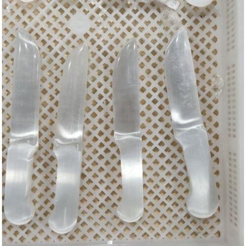 Big Size Polish Selenite Crystals Gemstone Knife Meditation Reiki Healing Mental Clarity Remove Negative Energy As Gift