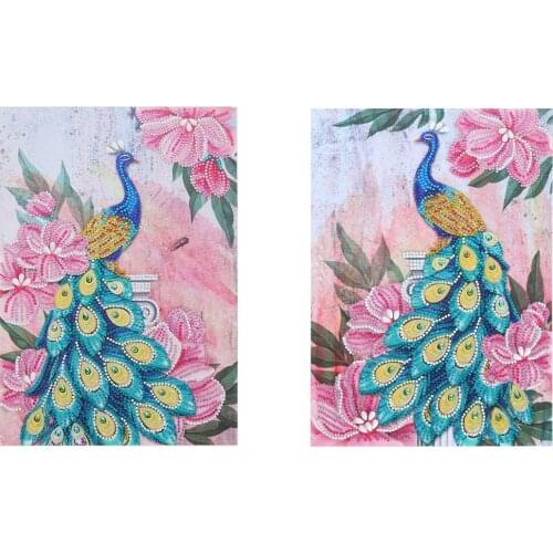 Round Diamond Painting 5D DIY Diamond Painting Set Peacock Animal Mosaic Dot Art Embroidery Home Decoration