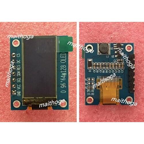 Maithoga 0.96 inch 7P I2C SPI White OLED Vertical Screen Module SSD1107 Drive IC 64*128