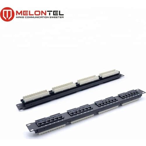 MT-4007-24 Wholesale 19 Inch 1U 24 Port Dual IDC Amp Type Cat.5e Cat.6 Patch Panel With Dual IDC