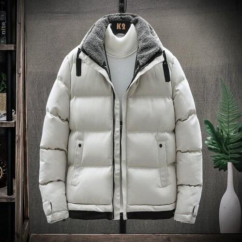 2021 Men Fashion Padded Parkas Plus Velvet Thick Warm Windproof Fur Coats Male Jackets Men Winter Jackets High Quality Thicken