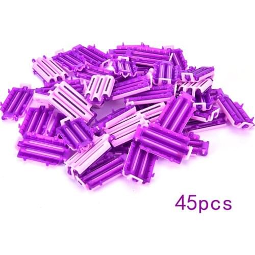 45pcs Hair Rollers Root Fluffy Clamps Wave Perm Rod DIY Bars Corn Clips Corrugation Hair Curler Curling Curlers Styler New