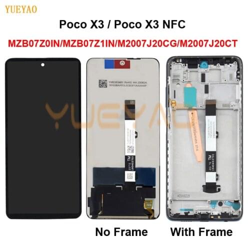 Original Display 6.53'' For Xiaomi Poco M3 LCD With Touch Screen Digitizer Assembly 6.67" For Xiaomi Poco X3 NFC LCD Screen