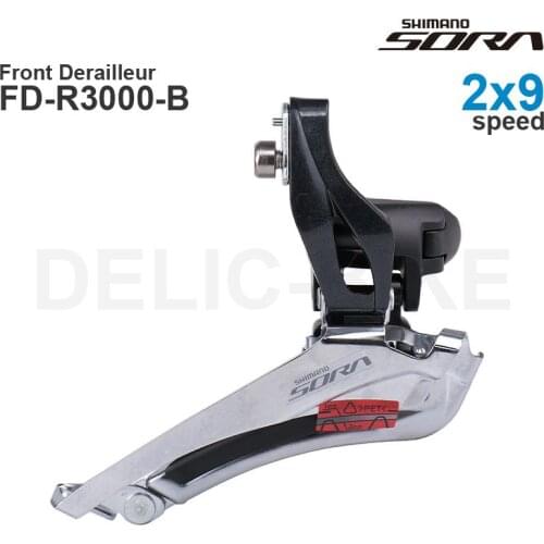 SHIMANO SORA R3000 2x9v Front Derailleur 2x9-speed- Brazed-On Mount / Clamp Band Mount Road -Original parts