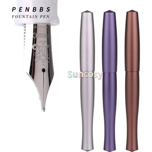 Penbbs 323 Aluminum Alloy Color Fountain Pen Without Pen Clip, Fine/Medium Nib, Fashion Office Writing Gift Pen Set