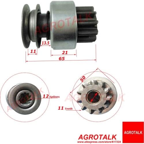 Motor drive pinion of QD1332J of Jiangdong engine TY295IT / TY2100IT , please check the dimenssions firstly, Part number