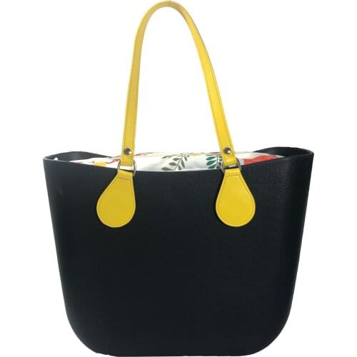 Classic Size Women Beach Waterproof EVA Handbag Insert+Handles+body Bag 3 In One O Bag Obag Style Colorful Handbag Silicon Bag